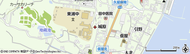 兵庫県淡路市久留麻城原周辺の地図