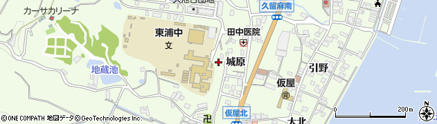 兵庫県淡路市久留麻（城原）周辺の地図
