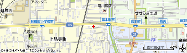 奈良県橿原市上品寺町246-23周辺の地図