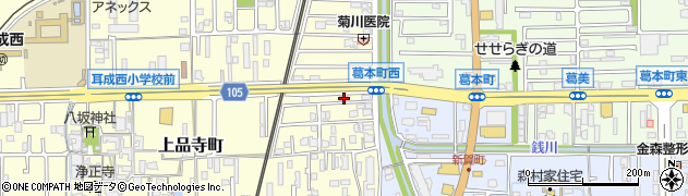 奈良県橿原市上品寺町246-26周辺の地図