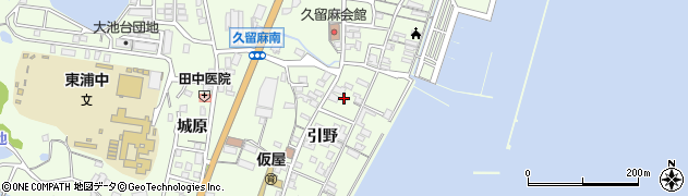 兵庫県淡路市久留麻（引野）周辺の地図