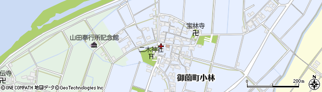 三重県伊勢市御薗町小林周辺の地図