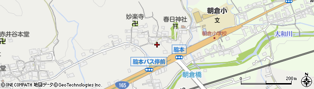 奈良県桜井市脇本周辺の地図