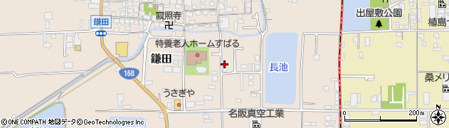 奈良県香芝市鎌田185周辺の地図