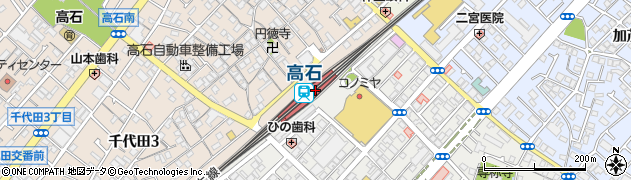 大阪府高石市周辺の地図