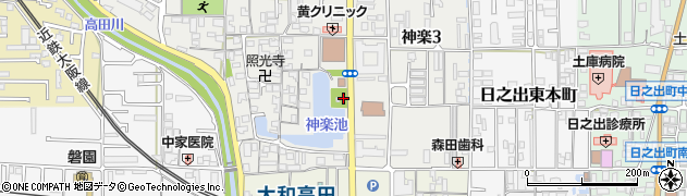 勝手神社周辺の地図