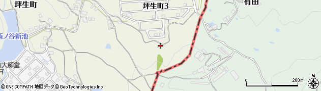 坪生ニュータウン南公園周辺の地図