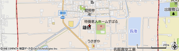 奈良県香芝市鎌田153周辺の地図