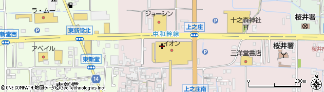 奈良県桜井市上之庄周辺の地図