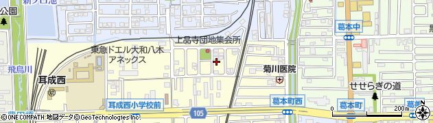 奈良県橿原市上品寺町413周辺の地図