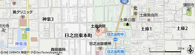 奈良県大和高田市日之出町周辺の地図