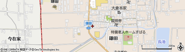 奈良県香芝市鎌田671周辺の地図