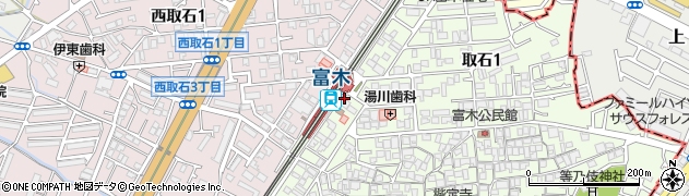 ファミリーマート富木駅前店周辺の地図