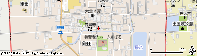 奈良県香芝市鎌田722周辺の地図