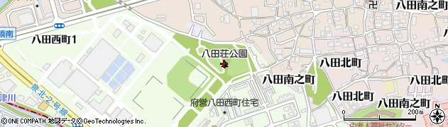 八田荘公園周辺の地図
