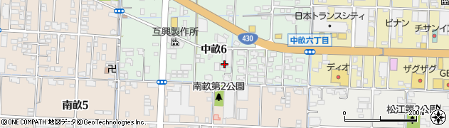 岡山県倉敷市中畝6丁目周辺の地図