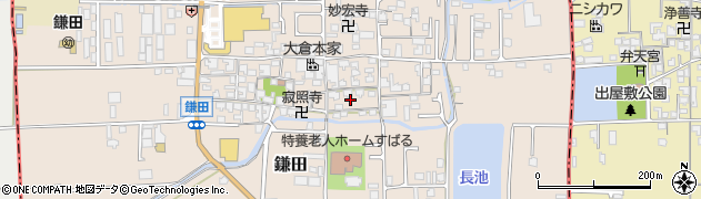 奈良県香芝市鎌田718周辺の地図