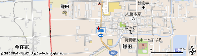 奈良県香芝市鎌田332-1周辺の地図