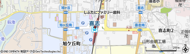 近鉄レンタリース株式会社　喜志駅西駐輪場周辺の地図