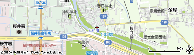 奈良県桜井市三輪235周辺の地図