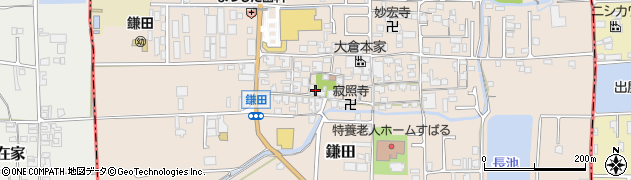 奈良県香芝市鎌田681周辺の地図