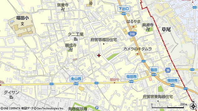 〒599-8241 大阪府堺市中区福田の地図