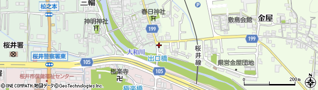 奈良県桜井市三輪318周辺の地図
