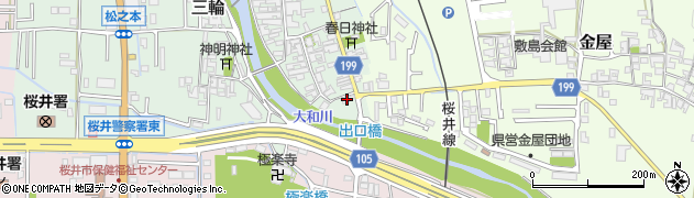 奈良県桜井市三輪437周辺の地図