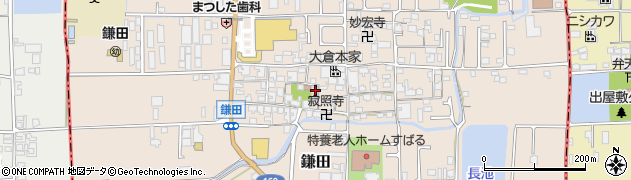 奈良県香芝市鎌田686周辺の地図