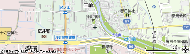 奈良県桜井市三輪18周辺の地図