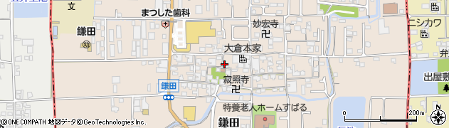 奈良県香芝市鎌田653周辺の地図