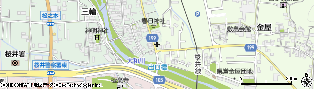 奈良県桜井市三輪436周辺の地図