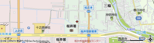 奈良県桜井市三輪64周辺の地図