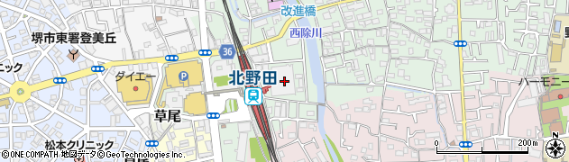 マクドナルド北野田駅東口店周辺の地図
