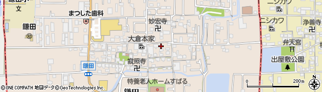 奈良県香芝市鎌田637周辺の地図