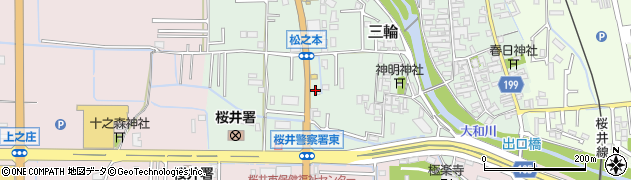 奈良県桜井市三輪72周辺の地図