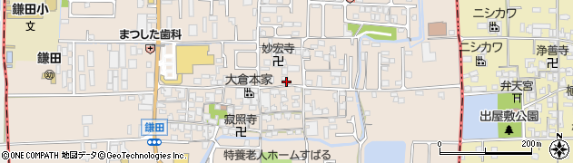 奈良県香芝市鎌田636周辺の地図