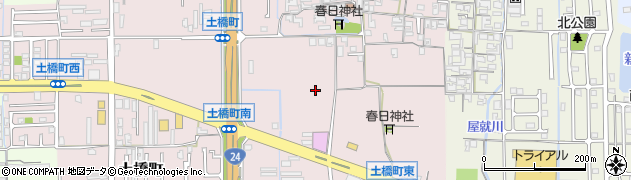 奈良県橿原市土橋町周辺の地図