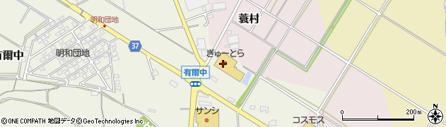 ぎゅーとらラブリー明和店周辺の地図