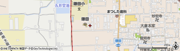 奈良県香芝市鎌田361周辺の地図