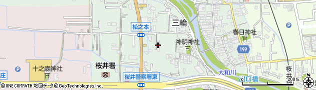 奈良県桜井市三輪111周辺の地図