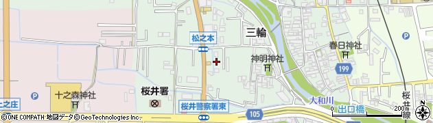 奈良県桜井市三輪113周辺の地図