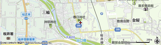 奈良県桜井市三輪432周辺の地図