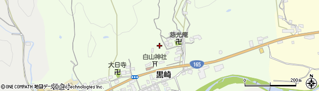 奈良県桜井市黒崎周辺の地図