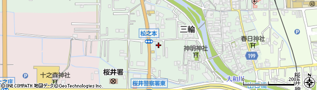 奈良県桜井市三輪113-1周辺の地図
