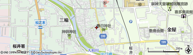 奈良県桜井市三輪462周辺の地図