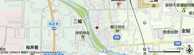 奈良県桜井市三輪215周辺の地図