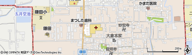 奈良県香芝市鎌田390周辺の地図