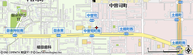 サンライズクリーニング中曽司店周辺の地図