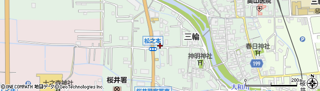奈良県桜井市三輪146周辺の地図